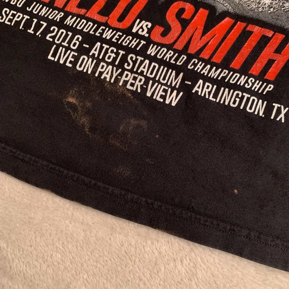 Canelo vs Smith Shirt Boys Large Black 2016 Boxing Fight WBO AT&T‎ Stadium Tee